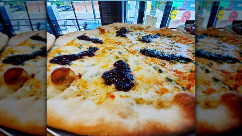 SliceWorks' Jalapeño Popper pizza with grape jelly