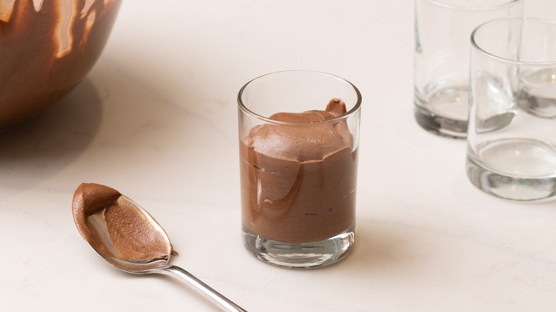 Chocolate mousse in a glass