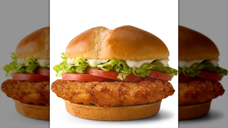 A Deluxe McCrispy sandwich