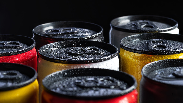 canned drinks black tops