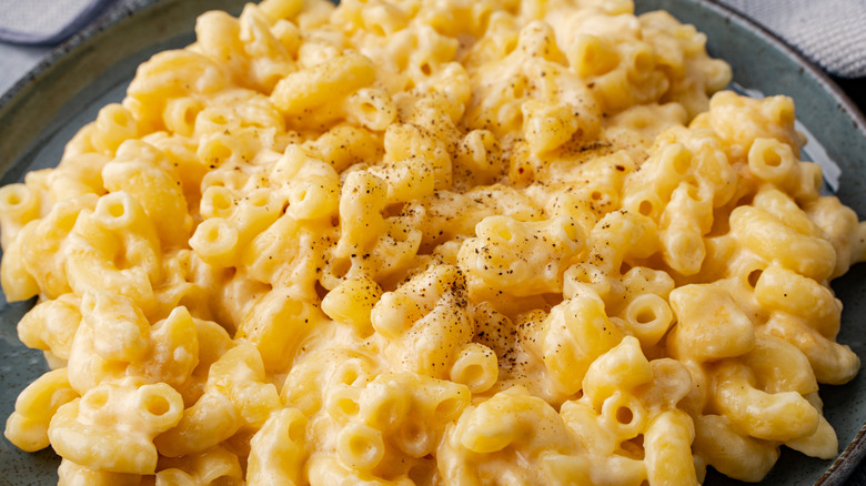 plate of mac and cheese