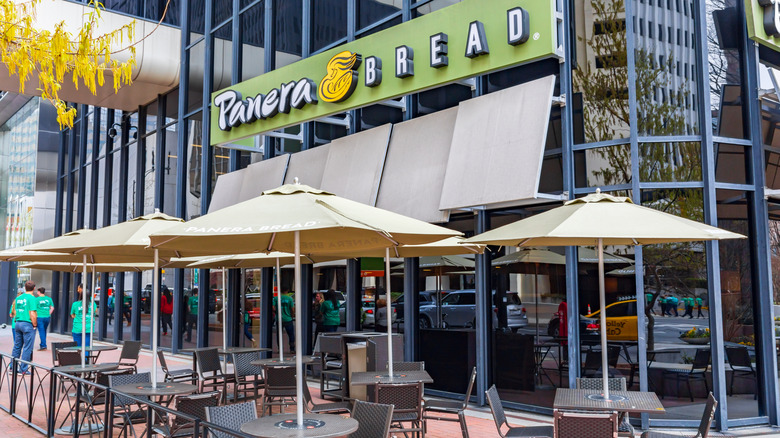 Panera Bread location with outdoor seating