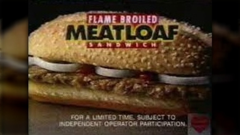 Burger King flame-broiled meatloaf sandwich