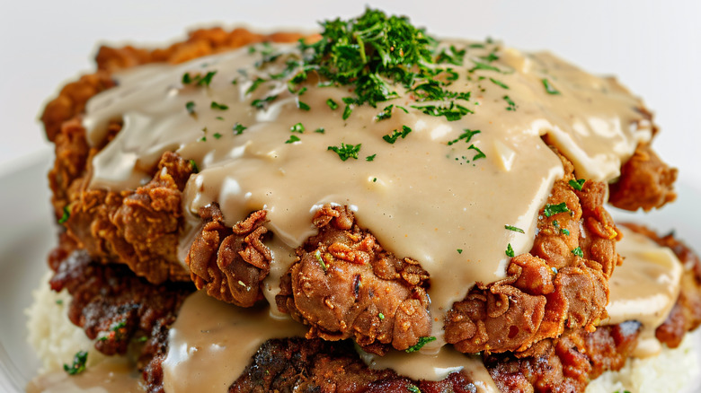 Country fried steak with gravy