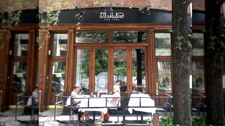 Restaurant exterior at Il Mulino New York