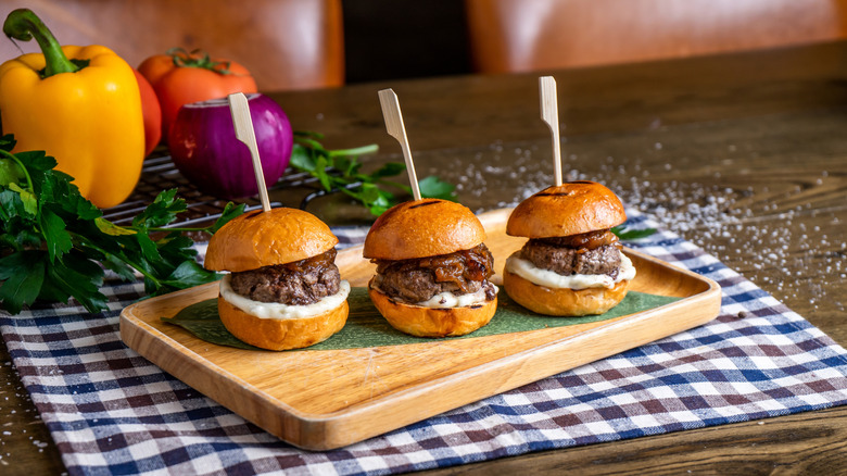 plate of sliders