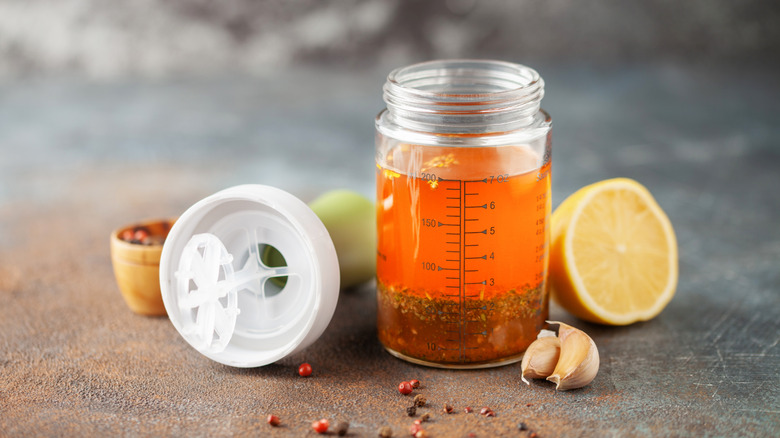 An Italian vinaigrette and its ingredients