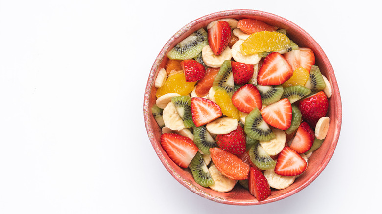 Large bowl of fruit salad