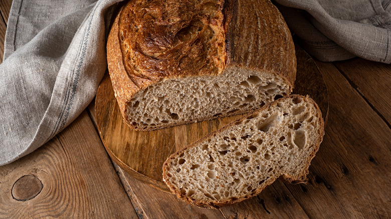 Sliced loaf whole wheat sourdough