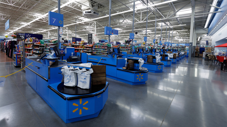 Interior of a Walmart supermarket