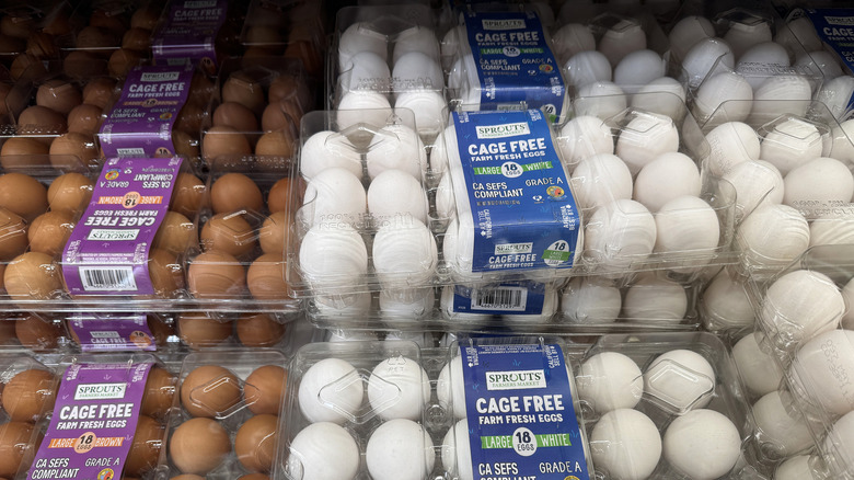 Eggs at the grocery store