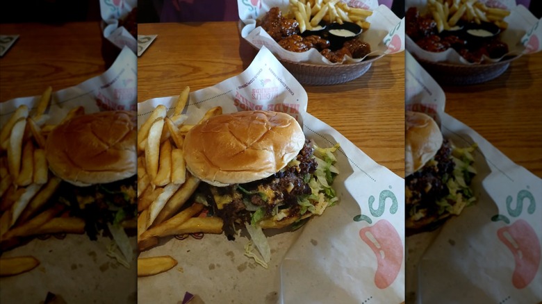 Chili's 3 for Me burger with fries