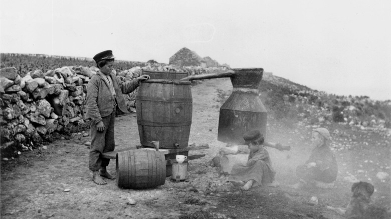 children at a poteen