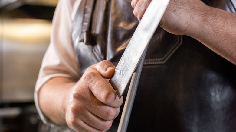 honing rod, diamond-crusted