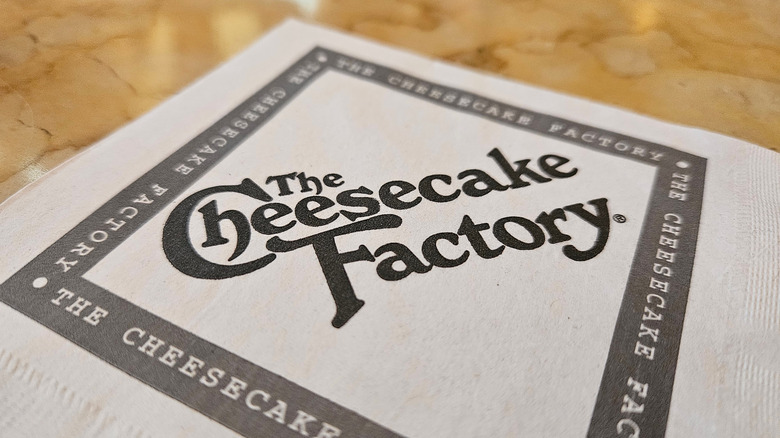 The Cheesecake Factory restaurant napkin