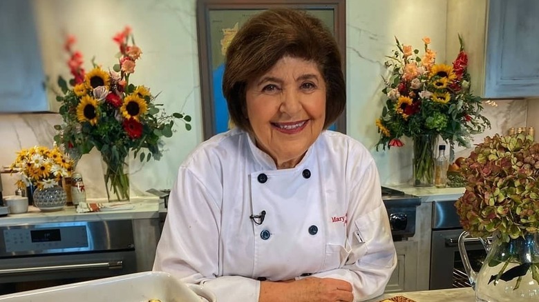 Mary Ann Esposito in the kitchen