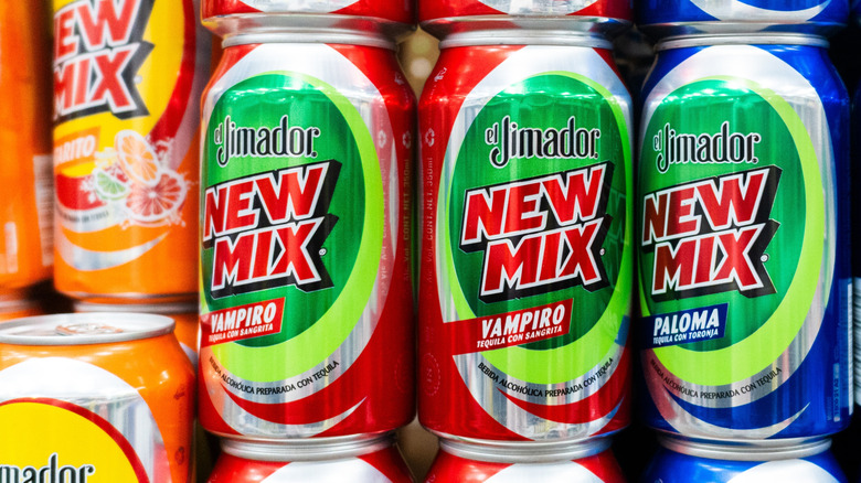 Stacked cans of El Jimador Vampiro