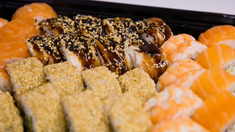 a variety of sushi