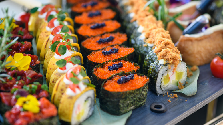 assorted sushi rolls