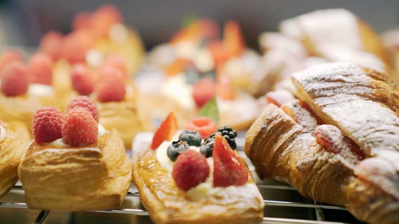 selection of pastries at Paris Baguette