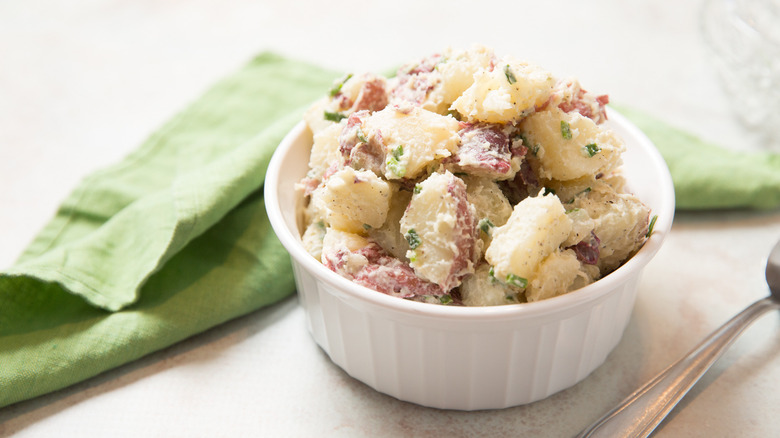 potato salad in small bowl