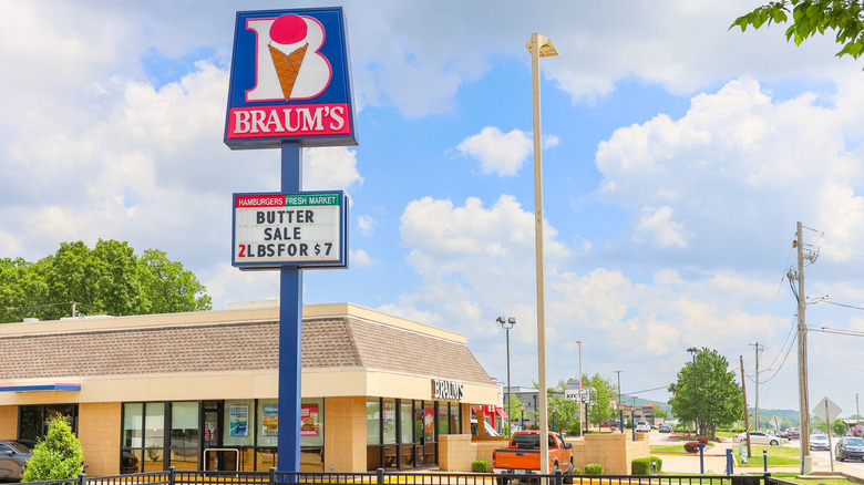 outside of Braum's fast food chain and market