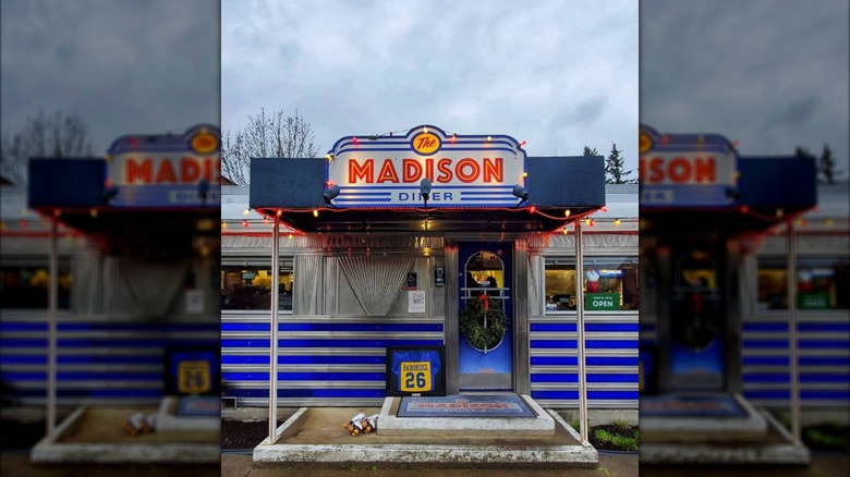 Exterior of The Madison Diner in Bainbridge Island, Washington