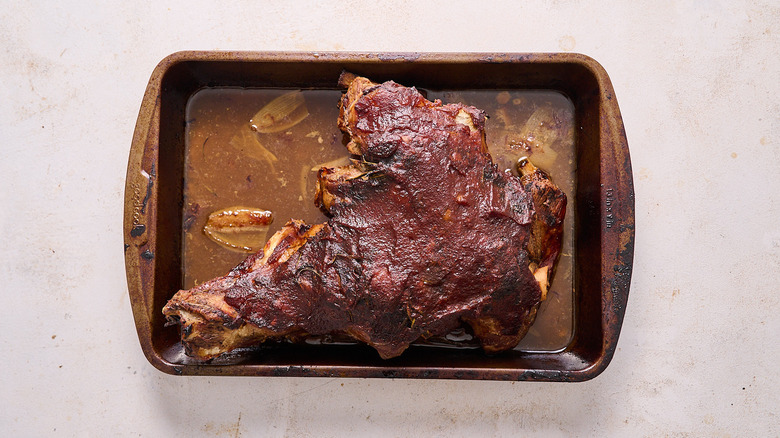 roast lamb covered in apple butter