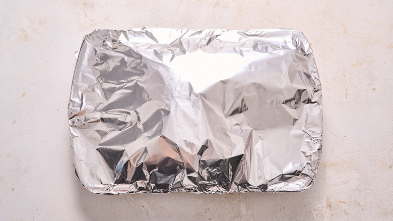 lamb enclosed in foil