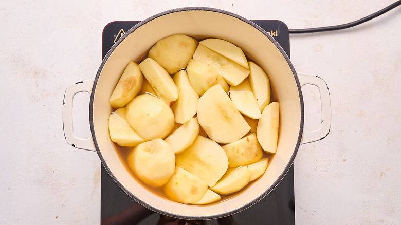 apples covered in cider