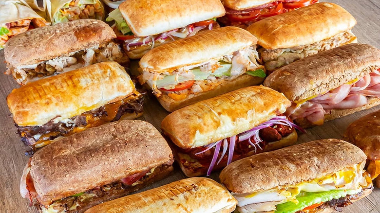 variety of sandwiches from Earl of Sandwich on tabble