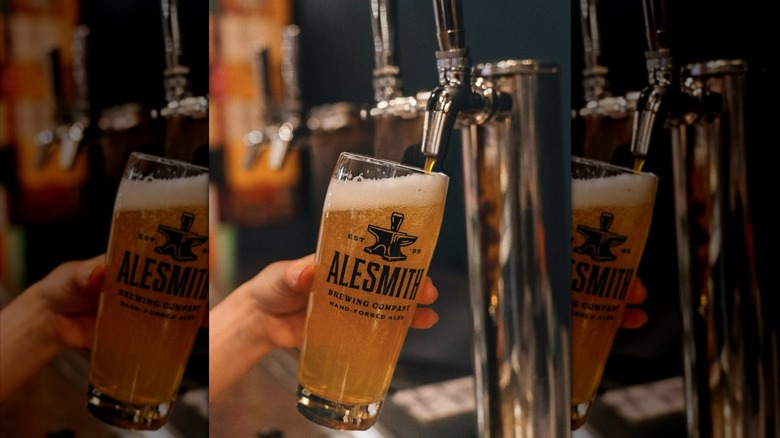 AleSmith Brewing craft beer pour