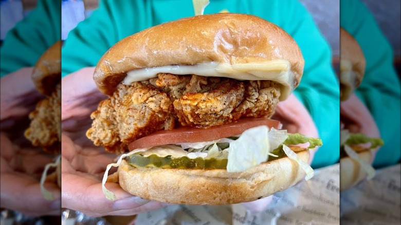 Jaggers spicy crispy chicken sandwich