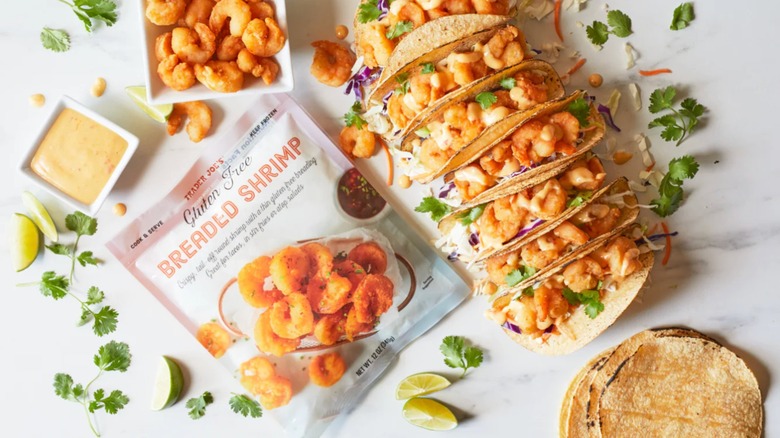 Gluten Free Breaded Shrimp package with shrimp tacos