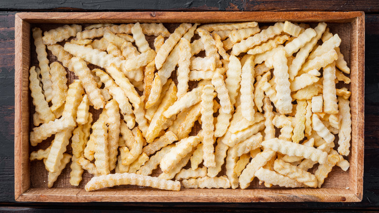 frozen french fries in box