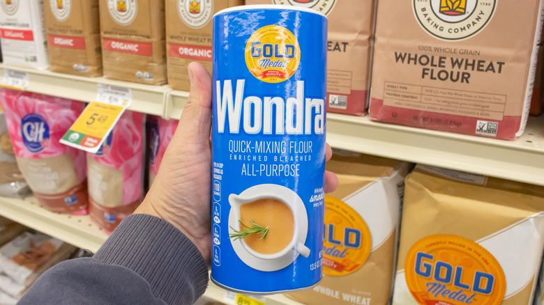 Can of Wondra quick-mixing flour