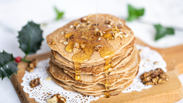 stack of buckwheat pancakes