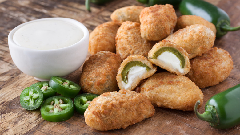 breaded cream cheese stuffed jalapeños