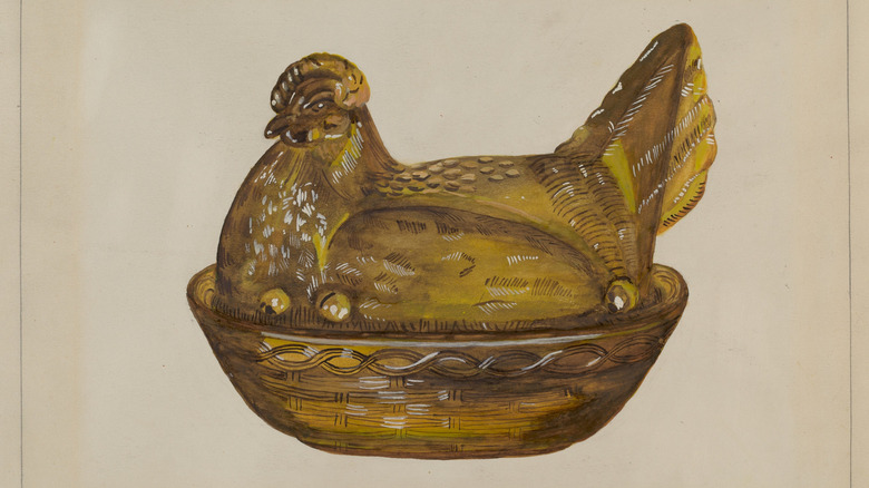 A historical archive of a Hen on Nest dish