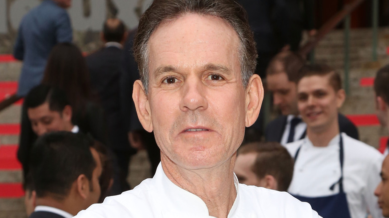 Thomas Keller in white chef outfit