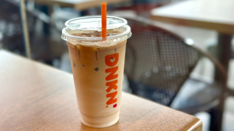 An iced coffee from Dunkin' Donuts