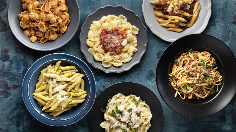 Multiple pasta dishes