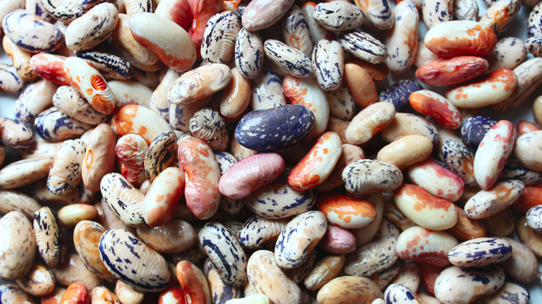Colorful dried beans
