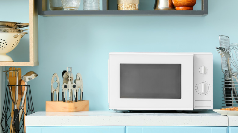 Microwave in kitchen