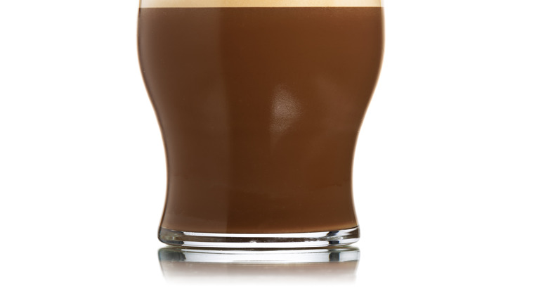 foamy chocolate egg cream drink