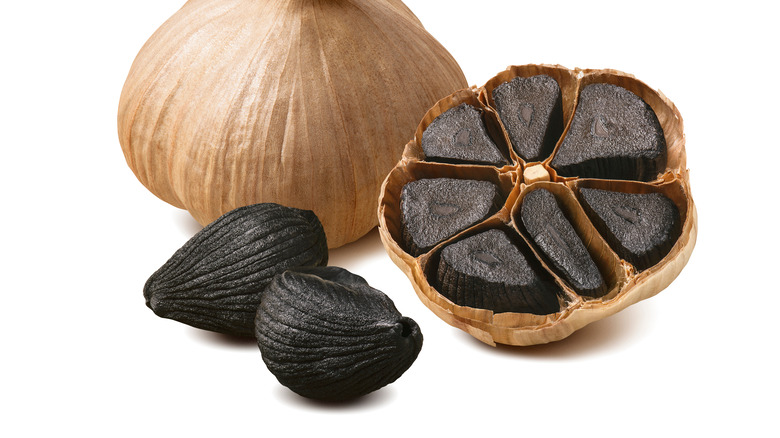 head of black garlic