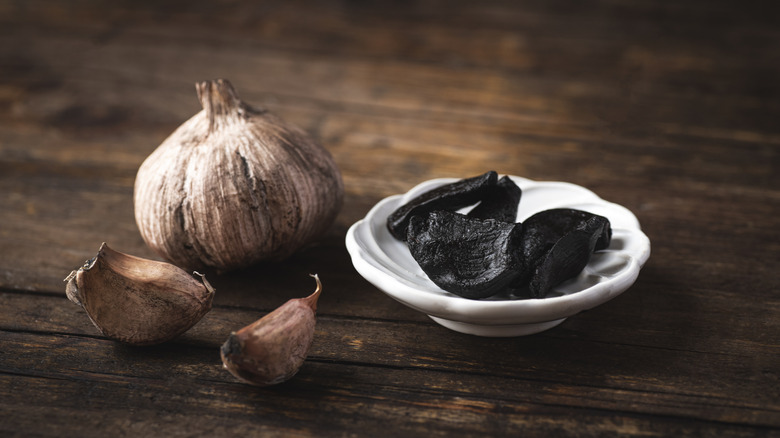 head of black garlic