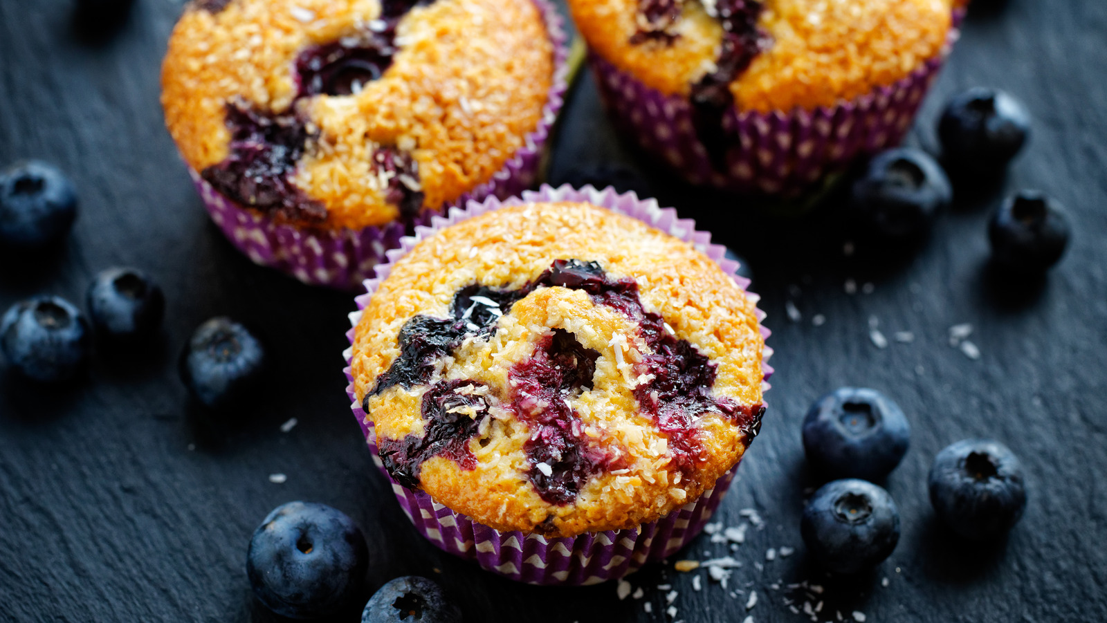 Toasted Coconut Gives Blueberry Muffins A Tropical Boost