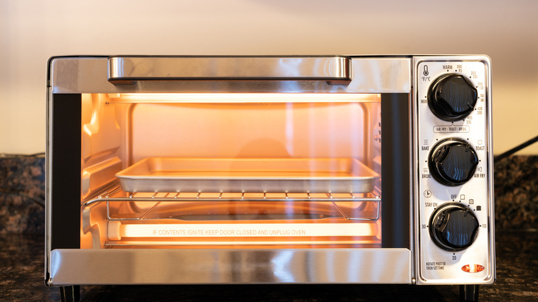 Stainless steel toaster oven countertop