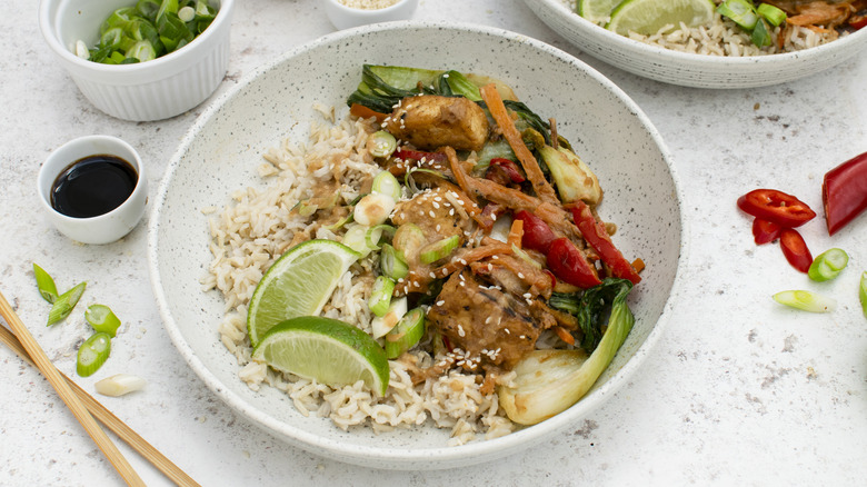 rice with tofu and vegetables